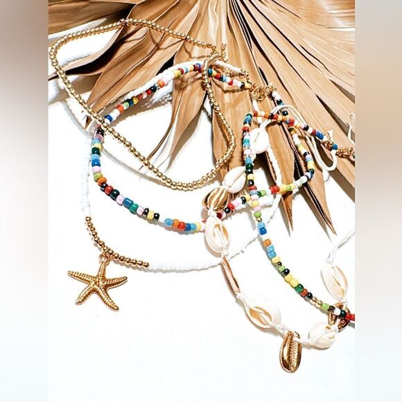 Boho beaded necklace set N421 - Picture 3 of 4